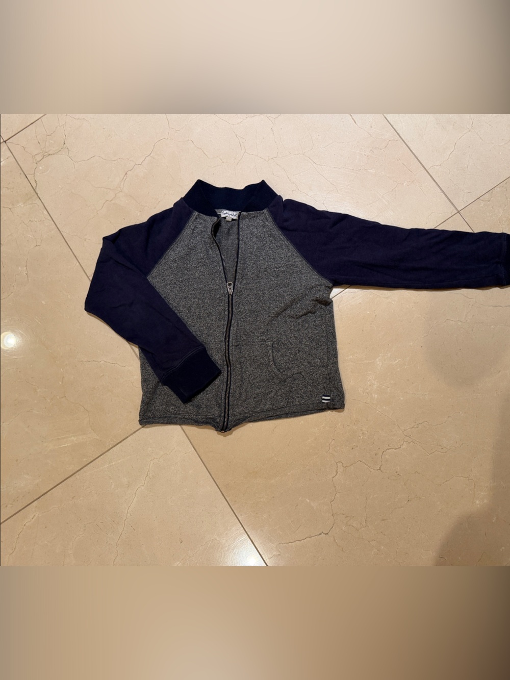 Splendid Navy and Gray Zip-Up Hoodie